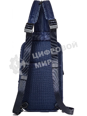 Рюкзак слинг мужской Piquadro Orion CA6625S136/BLU синий ткань/натур.кожа