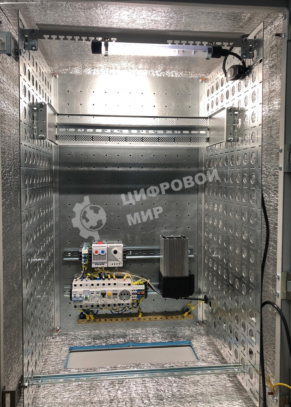 Шкаф уличный всепогодный укомплектованный настенный ЦМО ШТВ-НН, IP54, 12U, корпус: сталь нержавеющая, 600х600х500 мм (ВхШхГ), серый