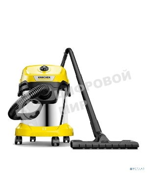 Строительный пылесос Karcher WD 3 S V-15/4/20 1000Вт (уборка: сухая) желтый