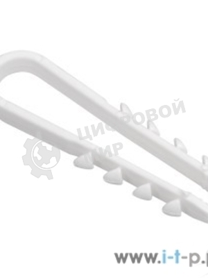 Дюбель-хомут d19-25 мм для круглого кабеля нейлон белый (уп. 100 шт) IEK UHH35-19-25-100