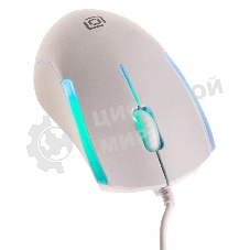 Мышь проводная Oklick 245M белый, 1000 dpi, USB, кнопки - 3