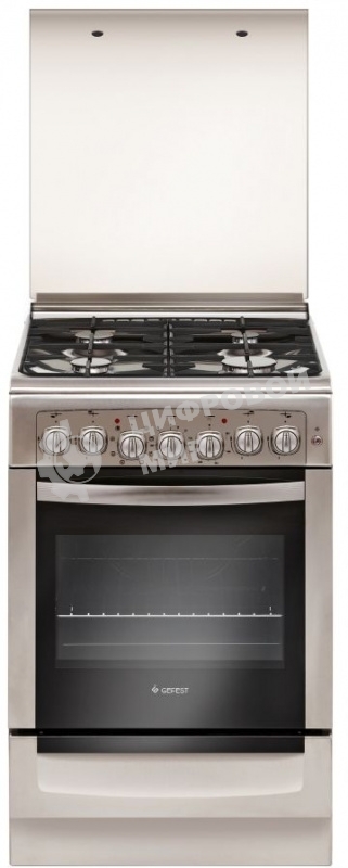 Плита комбинированная Gefest ПГЭ 5102-03 0027 серый, конфорок 4 шт, духовка 55 л, 50 см x 85 см x 58.5 см