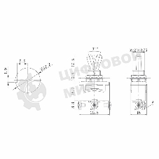 Тумблер Rexant 250V 15А (3c) (ON)-OFF-(ON) однополюсной