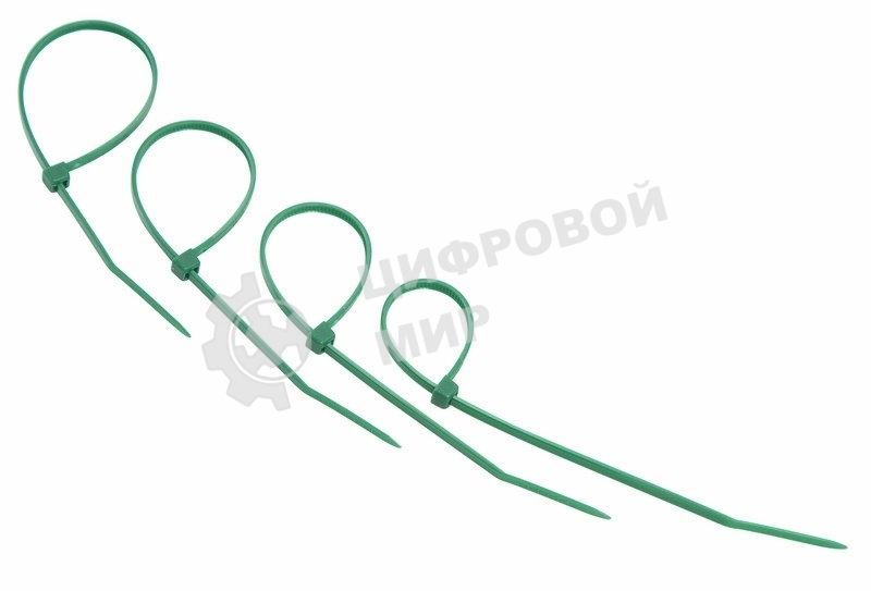 Хомут-стяжкa нeйлонoвая Rexant 150x2,5 мм, зеленая, упаковка 25 шт.