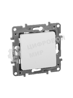 Переключатель ETIKA 10А, на винтах, бел.