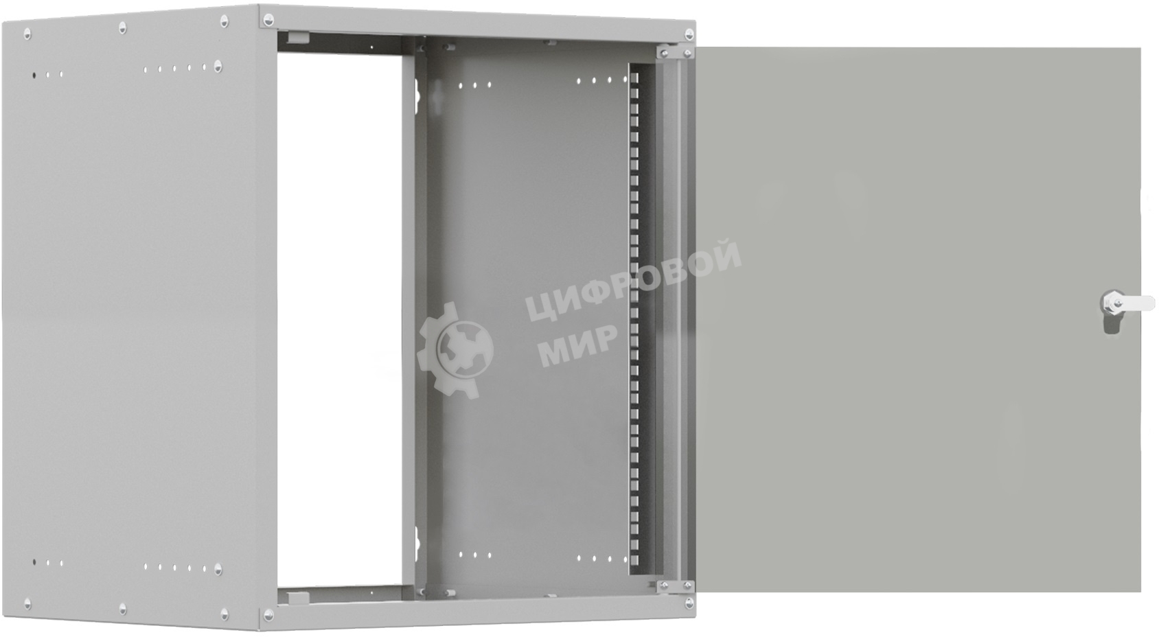 Шкаф коммутационный NTSS LIME (NTSS-WL9U5545GS) настенный 9U 550x450 мм пер. дв. стекл несъемн. бок. пан. 30 кг серый 110 град.