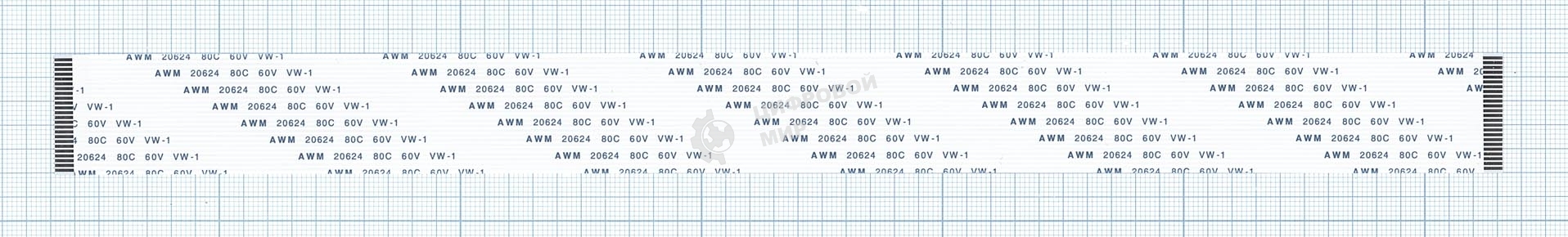 Шлейф универсальный 24pin, шаг 1 мм, длина 30 см
