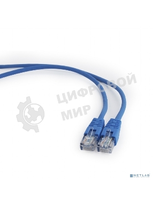 Патч-корд UTP Cablexpert cat.5e, 3м, литой, многожильный, синий