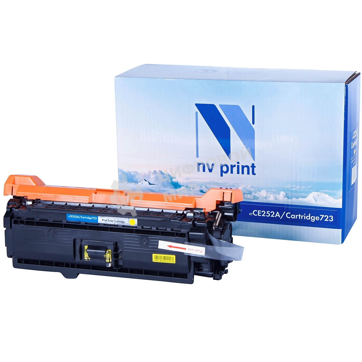 Картридж лазерный NVPrint совместимый HP CE252A/Canon 723 Yellow для LaserJet Color CP3525/CP3525dn/CP3525n/CP3525x/CM3530/CM3530fs/Canon i-SENSYS LBP7750Cdn (7000k)