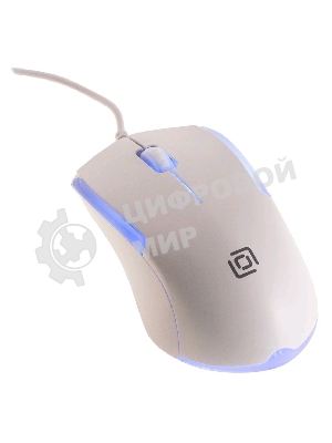 Мышь проводная Oklick 245M белый, 1000 dpi, USB, кнопки - 3