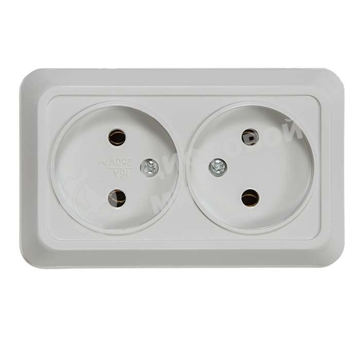 Розетка 2-м BOLLETO накл. 7102 белый ASD/IN HOME 4680005959822