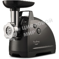 Мясорубка электрическая Moulinex ME682832 черный, 2000 Вт, 2.6 кг/мин, реверс, защита от перегрузки, насадки - 4