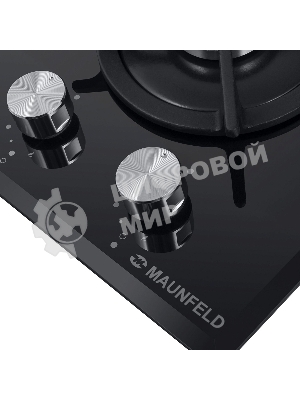 Газовая варочная панель Maunfeld EGHG.32.1CB/G, 2 конфорки, закаленное стекло, черный