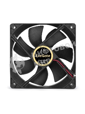 Вентилятор для корпуса ExeGate EX12025S2P черный, 120 мм, 1500 об/мин, 24 дБ, 2 pin