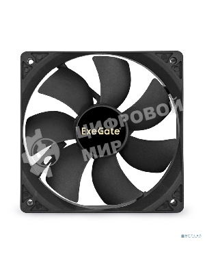Вентилятор для корпуса ExeGate EX12025SM черный, 120 мм, 1500 об/мин, 24 дБ, Molex