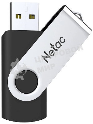 Флешка USB Netac U505 (NT03U505N-128G-30BK), 128Gb, USB 3.0, R/W 110/45, черный/серебристый
