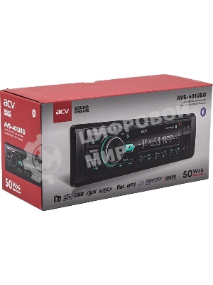 Автомагнитола ACV AVS-401UBG, 1 DIN, Bluetooth, USB Type-A, AUX