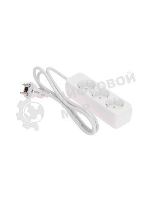 Удлинитель PROconnect 3 гнезда, 1,5 м, 3х0,75 мм², с/з, белый