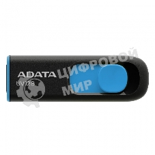 Флешка USB ADATA UV128 (AUV128-64G-RBE), 64Gb, USB 3.0, R/W 100/30, черный/синий