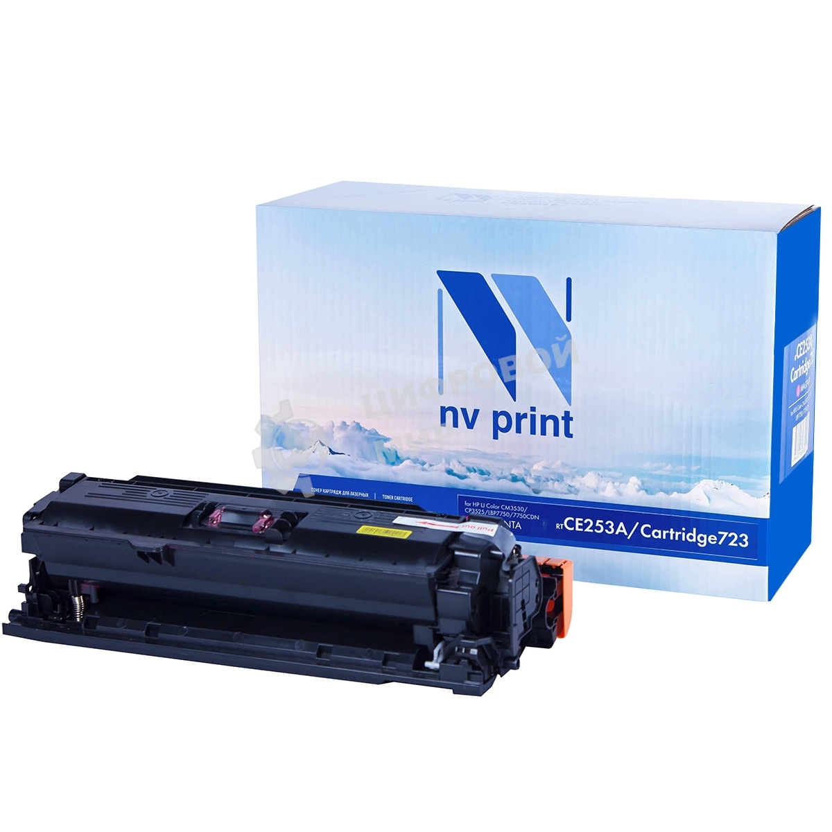 Картридж лазерный NVPrint совместимый HP CE253A/Canon 723 Magenta для LaserJet Color CP3525/CP3525dn/CP3525n/CP3525x/CM3530/CM3530fs/Canon i-SENSYS LBP7750Cdn (7000k)