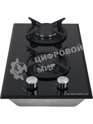 Газовая варочная панель Maunfeld EGHG.32.1CB/G, 2 конфорки, закаленное стекло, черный
