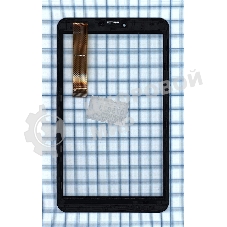 Сенсорное стекло (тачскрин) для Irbis TZ81L, черное с рамкой