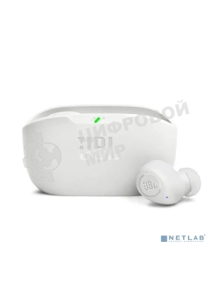 Наушники TWS JBL Wave Buds белый, внутриканальные, Bluetooth, быстрая зарядка, до 8 ч
