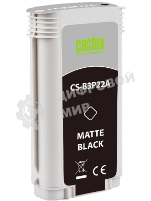 Картридж струйный Cactus CS-B3P22A №727 черный матовый (130 мл) для HP DJ T920/T1500/T2530