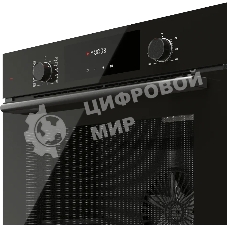 Встраиваемый духовой шкаф Kuppersberg HF 609 B, High-Tech, объем 80 л, 10 режимов работы, телескопические направляющие, цифровой таймер, 2 стекла в дверце, утапливаемые переключатели, энергоэффективность А, черный