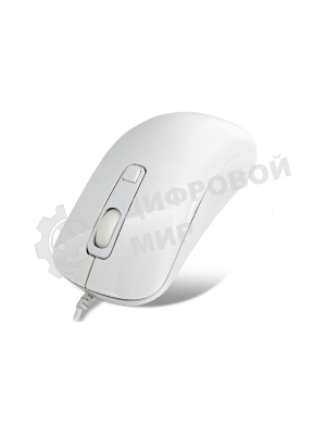 Мышь проводная Crown CMM-20 белый, 1600 dpi, USB Type-A, кнопки - 4