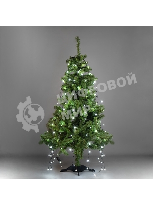 Елочная гирлянда с кольцом Neon-night 7 нитей по 1,5 метра, цвет диодов белый, не соединяется