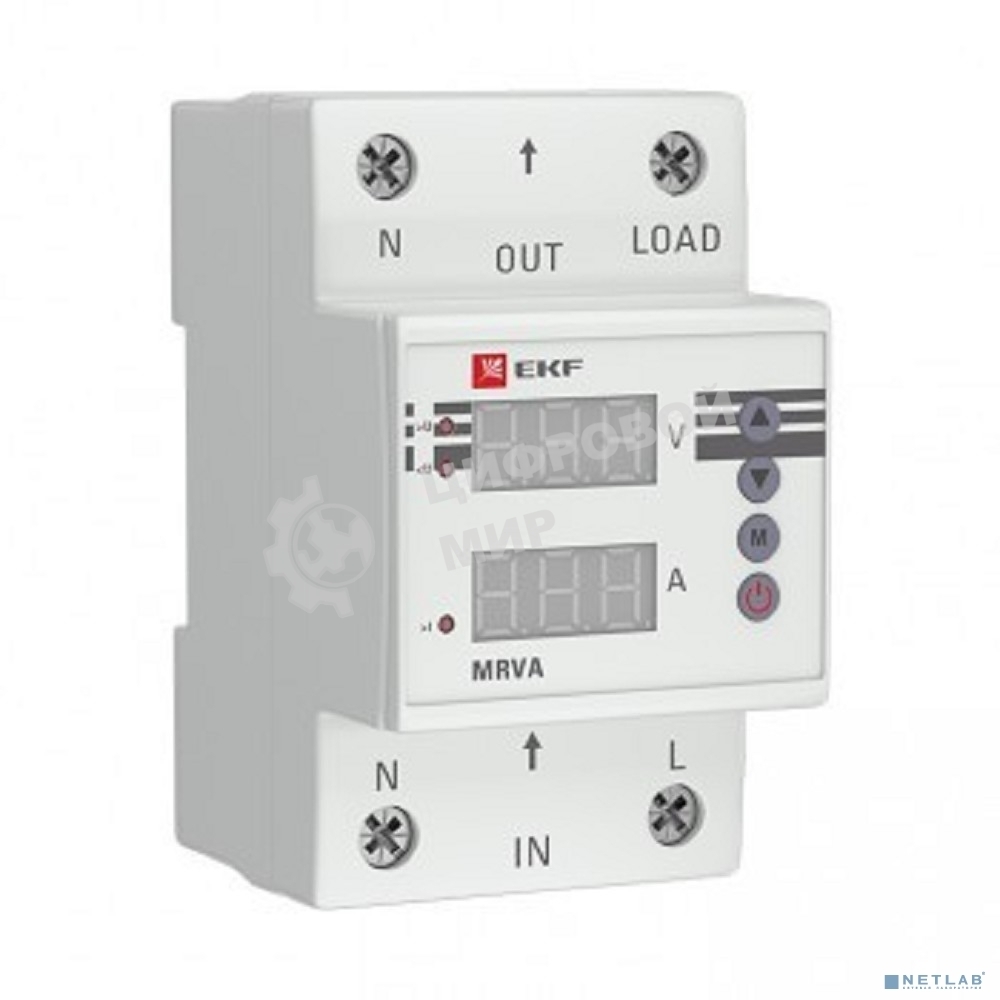 Реле напряжения и тока с дисплеем MRVA 40A EKF PROxima MRVA-40A