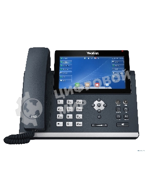 Телефон IP YEALINK SIP-T48U, цветной сенсорный экран, 16 аккаунтов, BLF, PoE, GigE, без БП, шт