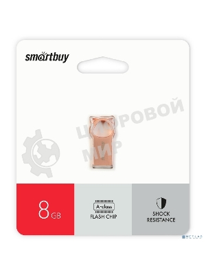 Флешка USB Smartbuy MC5 Metal Kitty Pink (SB008GbMC5), 8Gb, USB 2.0, R/W 25/15, розовый