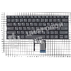 Клавиатура для ноутбука Lenovo Yoga 720-13ISK, черная с подсветкой