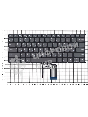 Клавиатура для ноутбука Lenovo Yoga 720-13ISK, черная с подсветкой