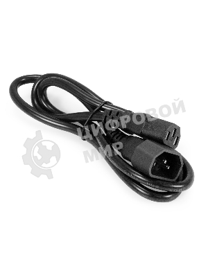 Кабель питания ExeGate Power EC-1P (C13->C14, VDE-250V-3*1.0мм2, медь, черный, 16A, 1 м)