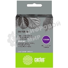 Картридж ленточный Cactus CS-TZE325 TZE-325 белый на черном 9x8 для Brother 1010/1280/1280VP/2700VP