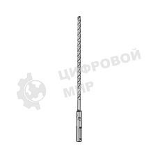 Бур по бетону Kranz SUPER 6x210 мм, профессиональный, цельная крестовая пластина, SDS PLUS