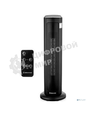 Тепловентилятор 4803BR BRAYER, 2200 Вт, LED-диспл, тайм 12 ч, 20 кв.м, пульт ДУ,вращ корп 35°