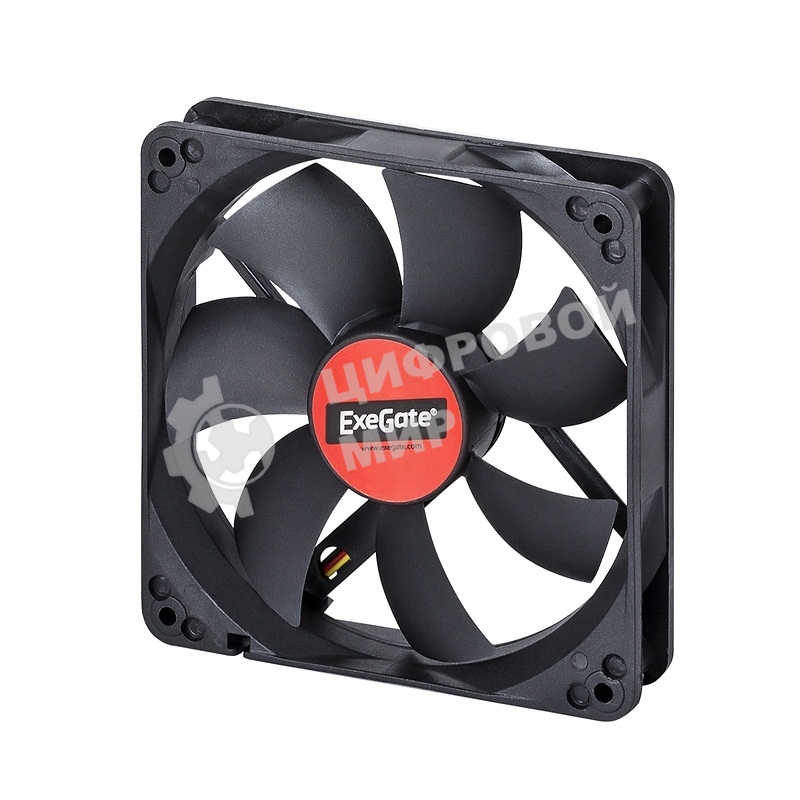 Вентилятор для корпуса ExeGate EX12025S3P черный, 120 мм, 1500 об/мин, 24 дБ, 3 pin