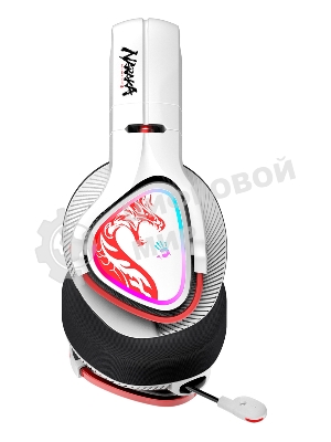 Гарнитура Bloody MR720 Naraka белый, беспроводная + проводная, радиоканал/Bluetooth/mini jack 3.5 мм, до 44 ч, подсветка