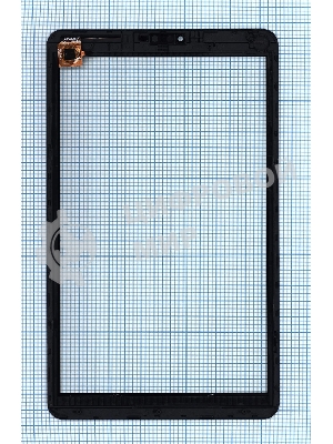 Сенсорное стекло (тачскрин) для Irbis TZ172, черное с рамкой