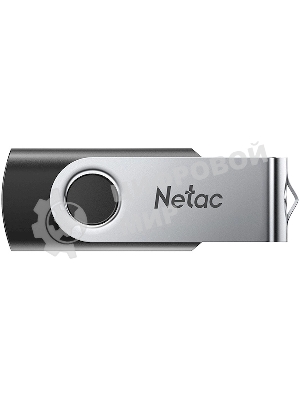 Флешка USB Netac U505 (NT03U505N-128G-30BK), 128Gb, USB 3.0, R/W 110/45, черный/серебристый