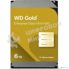 Жесткий диск WD SATA-III 6Tb WD6004FRYZ Desktop Gold 512E (7200rpm) 256Mb 3.5