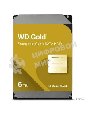 Жесткий диск WD SATA-III 6Tb WD6004FRYZ Desktop Gold 512E (7200rpm) 256Mb 3.5