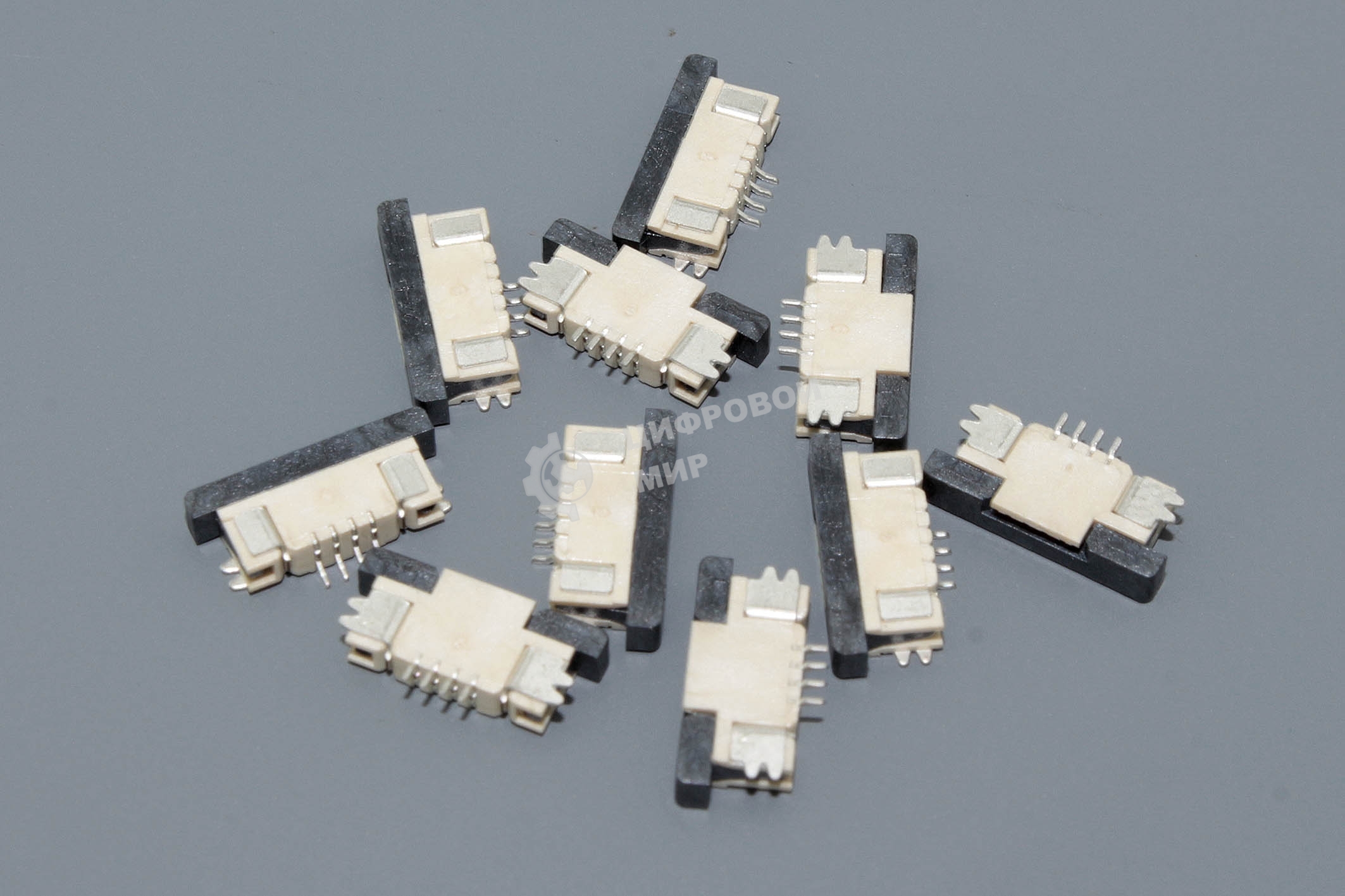 Разъем FPC Half Coverage Bottom Contact 0.8K-BX-4PWB 4 pin высота 2мм шаг 0,8мм 10 шт