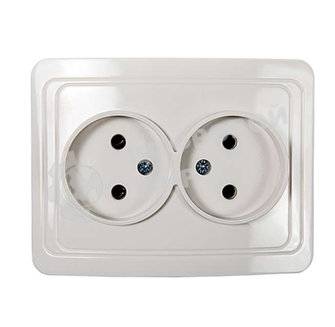 Розетка 2-м CLASSICO 2102 белый ASD/IN HOME 4680005959914