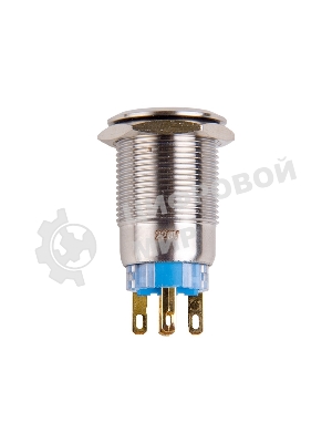 Кнопка антивандальная Rexant Ø19 250В Фикс (5с) ON-OFF/OFF-ON подсв/зеленая