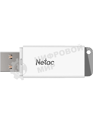 Флешка USB Netac U185 (NT03U185N-008G-20WH), 8Gb, USB 2.0, R/W 25/10, белый/серый